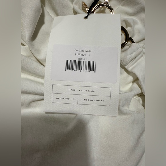 NWT Nookie Fortune Midi‎ Dress in White Size Large $270 - Picture 8 of 11